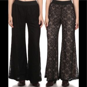 💥 SOLD OUT!!💥Plus Lace Stretch Palazzo Pants